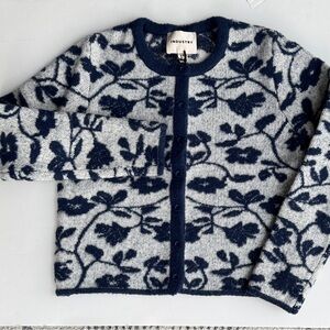 Industry Navy and white Floral Women's Cardigan